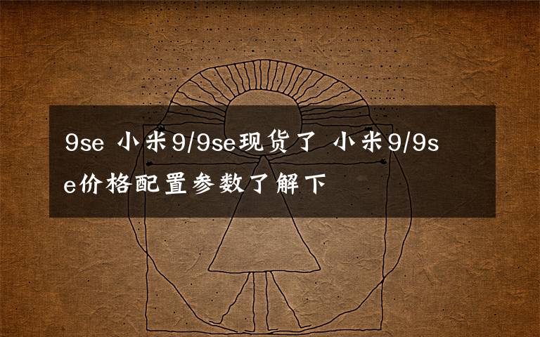 9se 小米9/9se現(xiàn)貨了 小米9/9se價(jià)格配置參數(shù)了解下