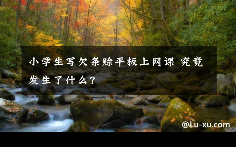 小學生寫欠條賒平板上網(wǎng)課 究竟發(fā)生了什么?