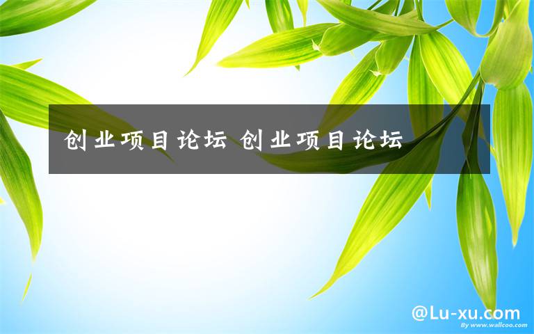 創(chuàng)業(yè)項(xiàng)目論壇 創(chuàng)業(yè)項(xiàng)目論壇