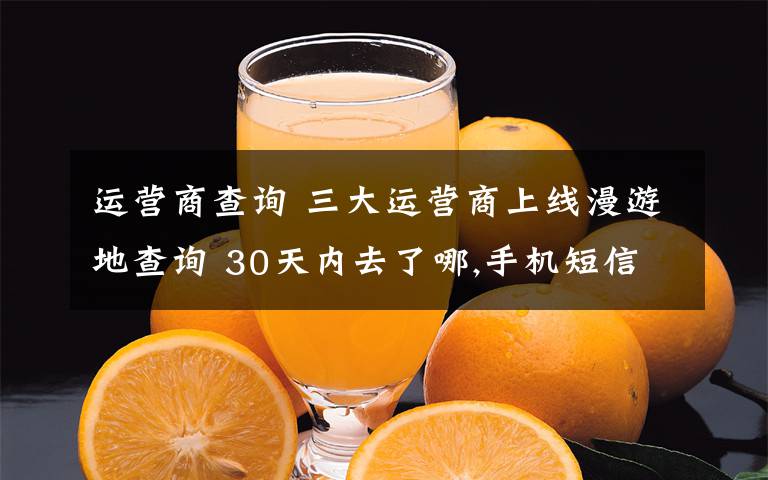 運營商查詢 三大運營商上線漫游地查詢 30天內(nèi)去了哪,手機短信就能查