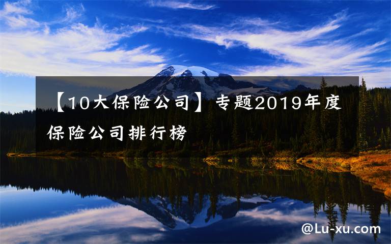 【10大保險公司】專題2019年度保險公司排行榜