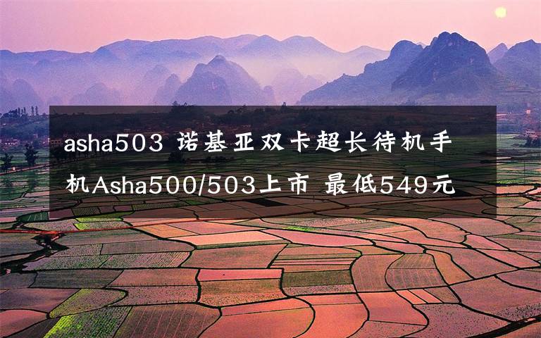 asha503 諾基亞雙卡超長待機手機Asha500/503上市 最低549元