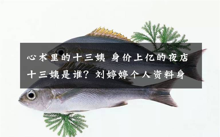 心術(shù)里的十三姨 身價上億的夜店十三姨是誰？劉婷婷個人資料身家背景揭秘