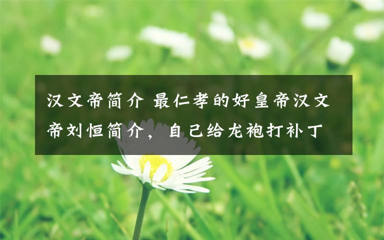 漢文帝簡(jiǎn)介 最仁孝的好皇帝漢文帝劉恒簡(jiǎn)介，自己給龍袍打補(bǔ)丁