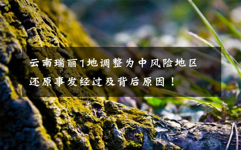 云南瑞麗1地調(diào)整為中風(fēng)險(xiǎn)地區(qū) 還原事發(fā)經(jīng)過(guò)及背后原因！