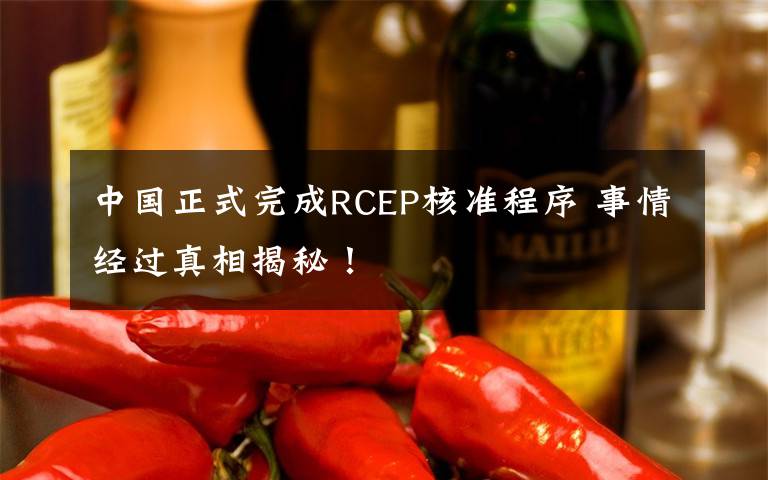 中國正式完成RCEP核準程序 事情經(jīng)過真相揭秘！