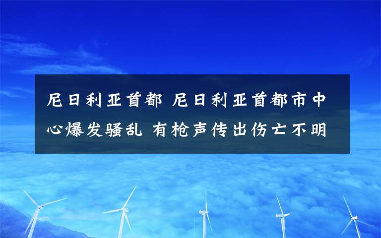 尼日利亞首都 尼日利亞首都市中心爆發(fā)騷亂 有槍聲傳出傷亡不明