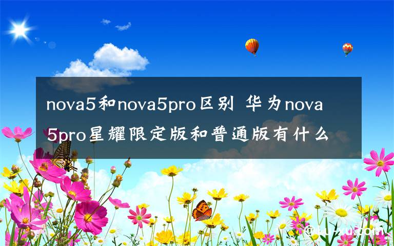 nova5和nova5pro區(qū)別 華為nova5pro星耀限定版和普通版有什么區(qū)別不同點(diǎn)對(duì)比評(píng)測(cè)