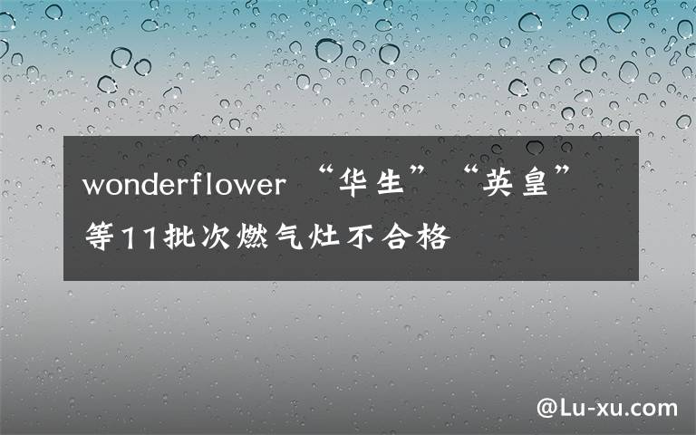 wonderflower “華生”“英皇”等11批次燃?xì)庠畈缓细?> </div> <div   id=