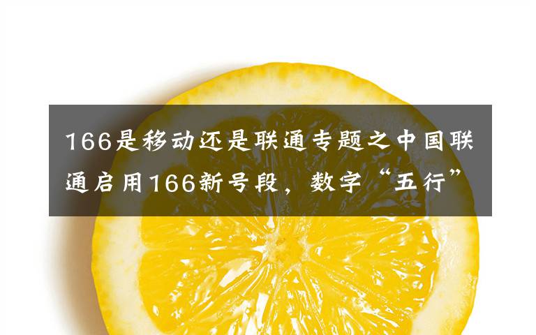 166是移動還是聯通專題之中國聯通啟用166新號段，數字“五行”看昂貴搶手號碼吉兇