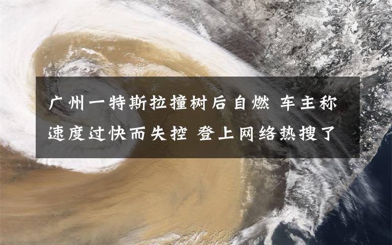 廣州一特斯拉撞樹后自燃 車主稱速度過快而失控 登上網(wǎng)絡熱搜了！