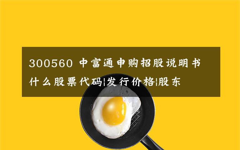 300560 中富通申購(gòu)招股說(shuō)明書(shū) 什么股票代碼|發(fā)行價(jià)格|股東