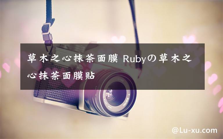 草木之心抹茶面膜 Rubyの草木之心抹茶面膜貼