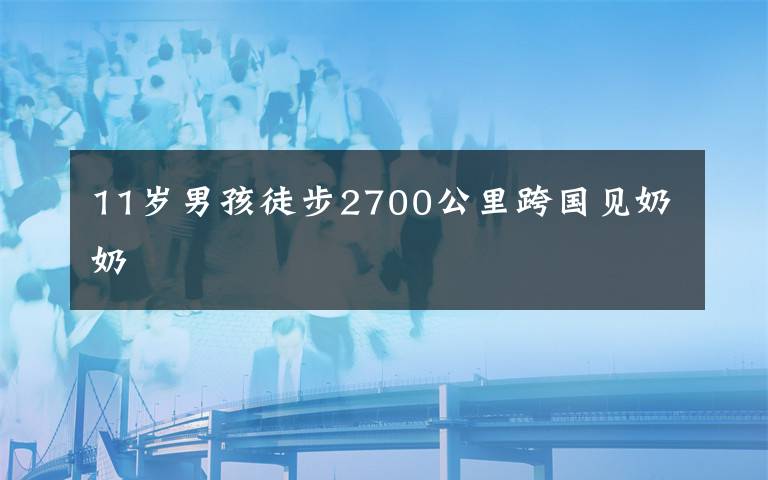 11歲男孩徒步2700公里跨國(guó)見奶奶