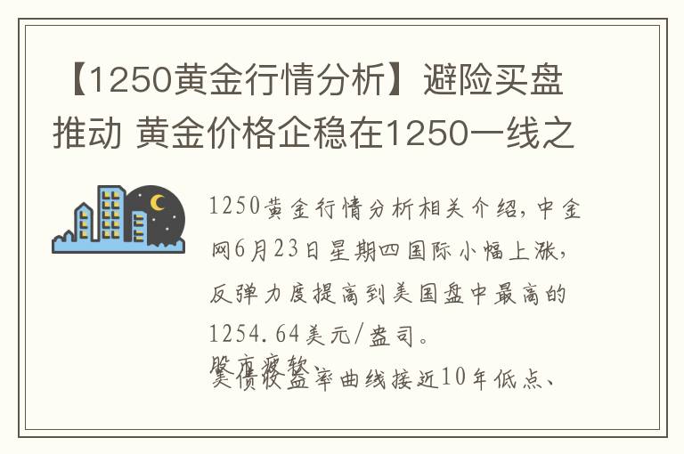 【1250黃金行情分析】避險(xiǎn)買(mǎi)盤(pán)推動(dòng) 黃金價(jià)格企穩(wěn)在1250一線之上