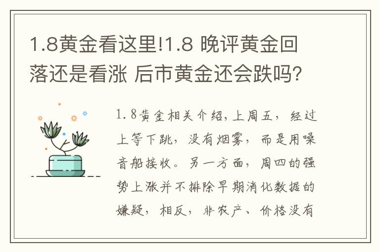 1.8黃金看這里!1.8 晚評黃金回落還是看漲 后市黃金還會跌嗎？