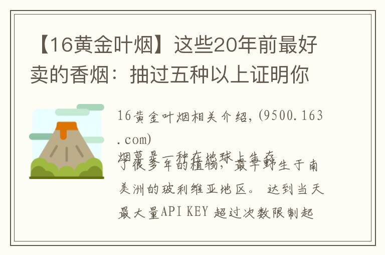 【16黃金葉煙】這些20年前最好賣的香煙：抽過五種以上證明你不在年輕了！