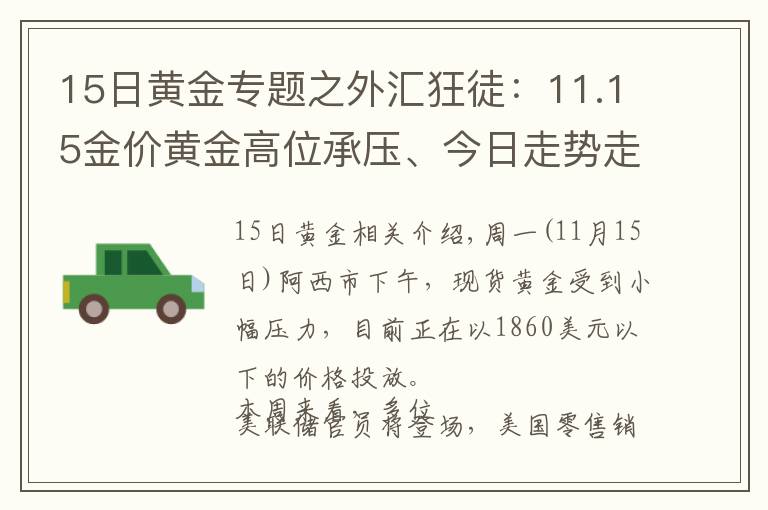 15日黃金專題之外匯狂徒：11.15金價黃金高位承壓、今日走勢走勢操作建議