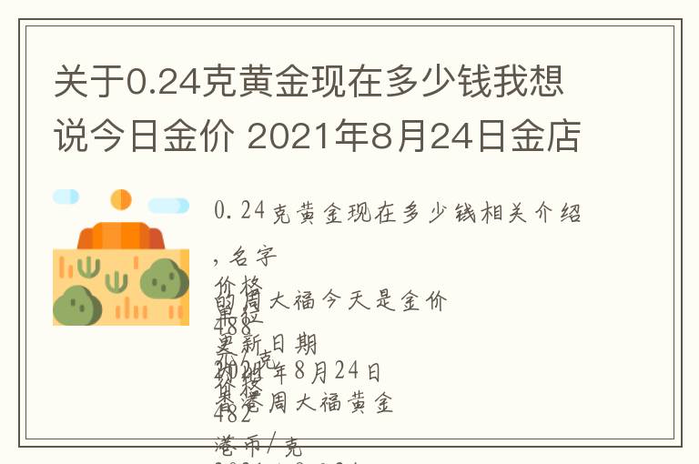 關(guān)于0.24克黃金現(xiàn)在多少錢我想說今日金價(jià) 2021年8月24日金店黃金價(jià)格一覽表