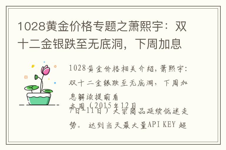 1028黃金價(jià)格專題之蕭熙宇：雙十二金銀跌至無(wú)底洞，下周加息解讀提前看