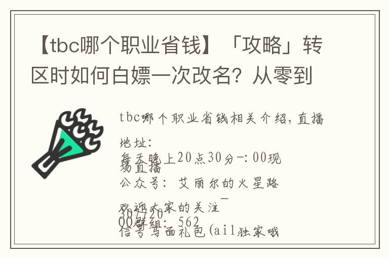 【tbc哪個職業(yè)省錢】「攻略」轉(zhuǎn)區(qū)時如何白嫖一次改名？從零到化圣的第二周