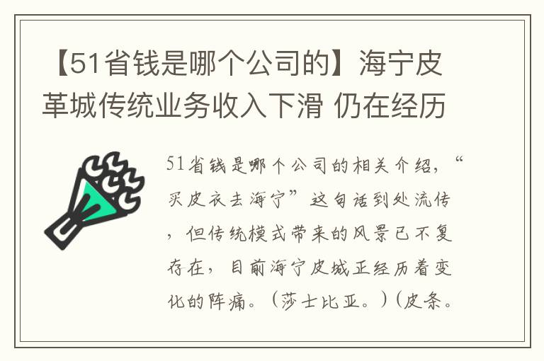 【51省錢(qián)是哪個(gè)公司的】海寧皮革城傳統(tǒng)業(yè)務(wù)收入下滑 仍在經(jīng)歷轉(zhuǎn)型陣痛