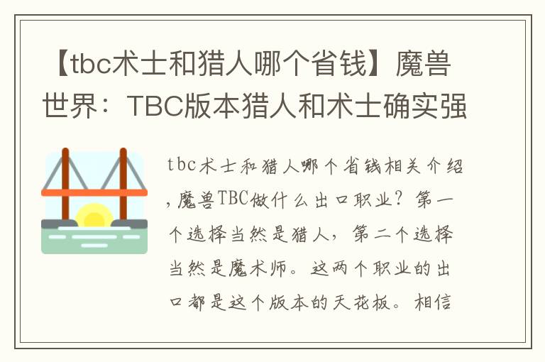 【tbc術(shù)士和獵人哪個省錢】魔獸世界：TBC版本獵人和術(shù)士確實強，但是盜賊后期也有機會