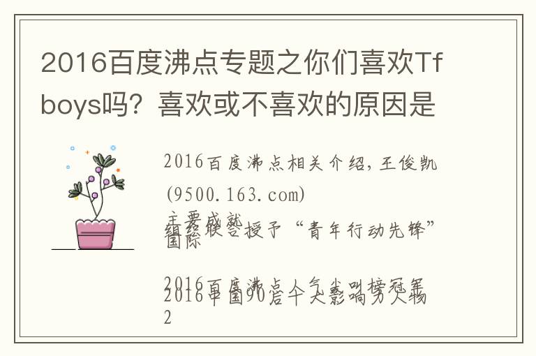 2016百度沸點(diǎn)專題之你們喜歡Tfboys嗎？喜歡或不喜歡的原因是什么呢？