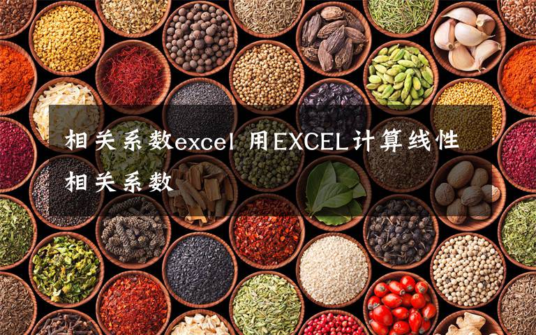 相關(guān)系數(shù)excel 用EXCEL計(jì)算線性相關(guān)系數(shù)