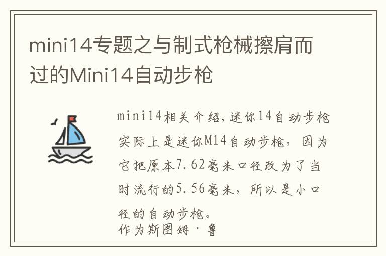 mini14專題之與制式槍械擦肩而過(guò)的Mini14自動(dòng)步槍