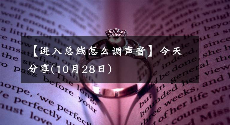 【進(jìn)入總線怎么調(diào)聲音】今天分享(10月28日)