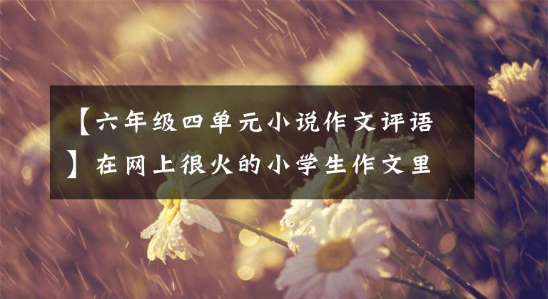 【六年級四單元小說作文評語】在網(wǎng)上很火的小學(xué)生作文里看一下！老師的評論更精彩！