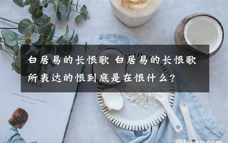 白居易的長恨歌 白居易的長恨歌所表達的恨到底是在恨什么?