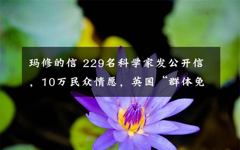 瑪修的信 229名科學(xué)家發(fā)公開(kāi)信，10萬(wàn)民眾情愿，英國(guó)“群體免疫”被抨擊