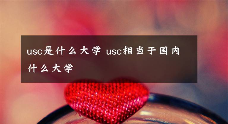 usc是什么大學(xué) usc相當(dāng)于國(guó)內(nèi)什么大學(xué)