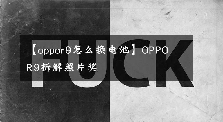 【oppor9怎么換電池】OPPO  R9拆解照片獎