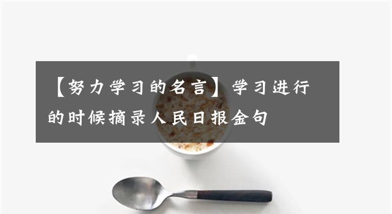 【努力學(xué)習(xí)的名言】學(xué)習(xí)進(jìn)行的時候摘錄人民日報金句