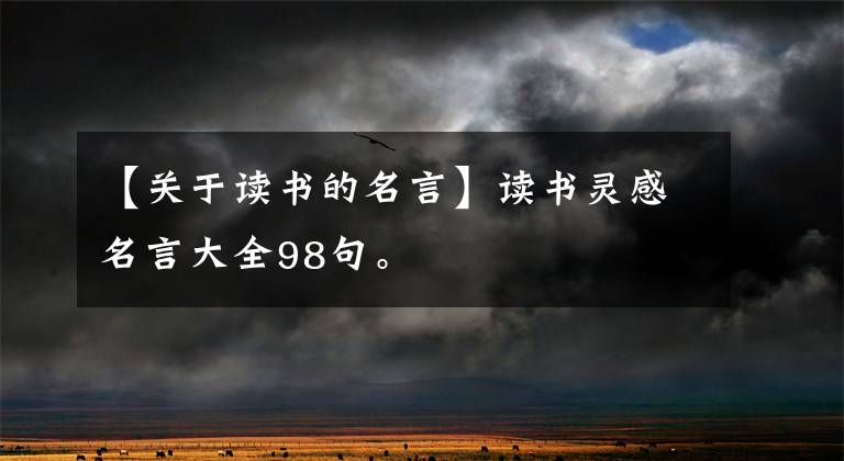 【關(guān)于讀書的名言】讀書靈感名言大全98句。