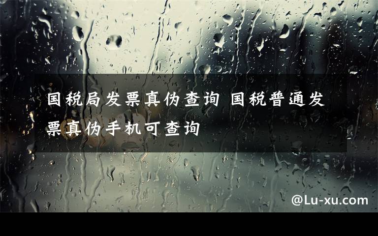 國稅局發(fā)票真?zhèn)尾樵?國稅普通發(fā)票真?zhèn)问謾C(jī)可查詢