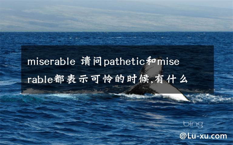 miserable 請問pathetic和miserable都表示可憐的時候,有什么區(qū)別.