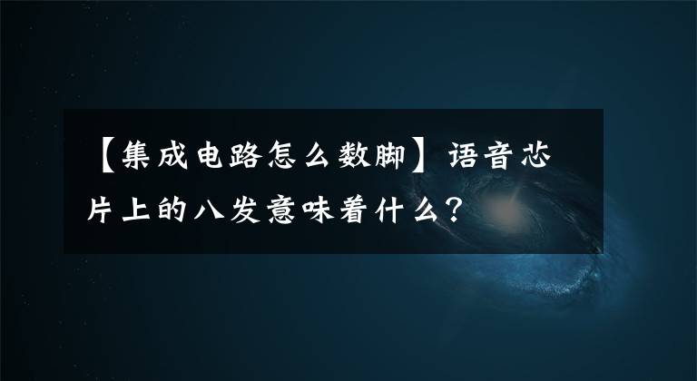 【集成電路怎么數(shù)腳】語音芯片上的八發(fā)意味著什么？