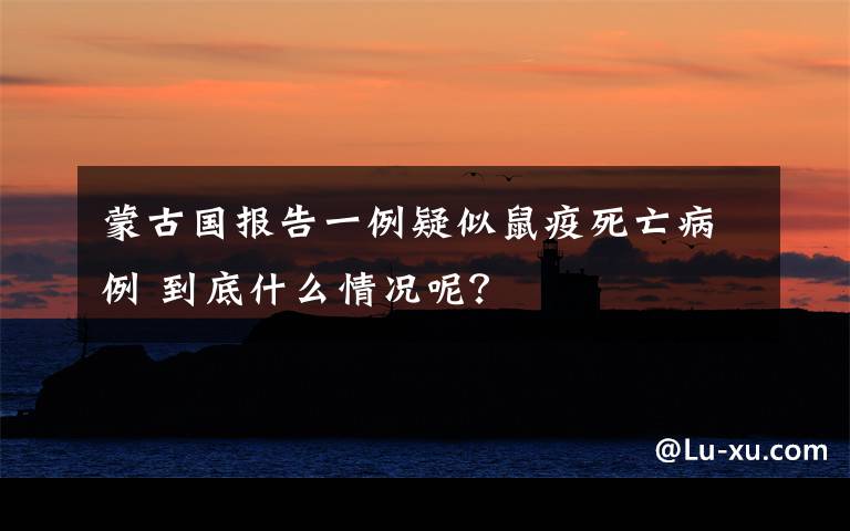 蒙古國報(bào)告一例疑似鼠疫死亡病例 到底什么情況呢？