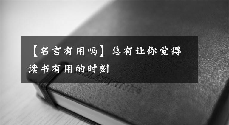 【名言有用嗎】總有讓你覺(jué)得讀書有用的時(shí)刻