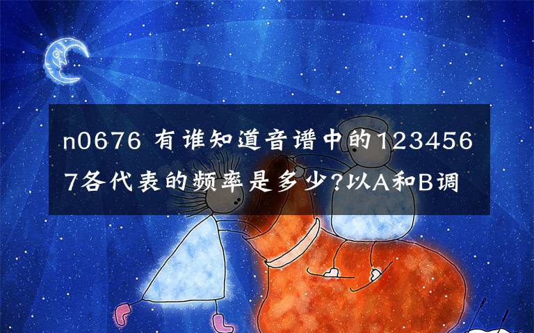 n0676 有誰知道音譜中的1234567各代表的頻率是多少?以A和B調(diào)為準(zhǔn)：（單位：赫茲）