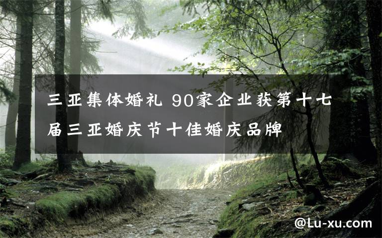 三亞集體婚禮 90家企業(yè)獲第十七屆三亞婚慶節(jié)十佳婚慶品牌