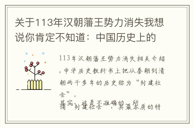 關(guān)于113年漢朝藩王勢力消失我想說你肯定不知道：中國歷史上的四次“藩王之亂”