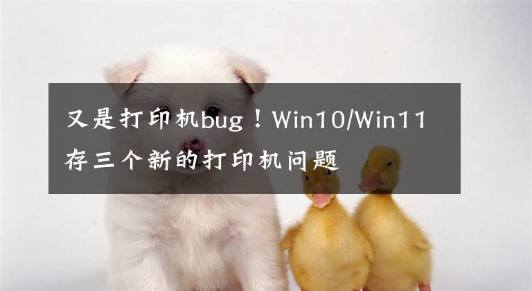 又是打印機bug！Win10/Win11存三個新的打印機問題