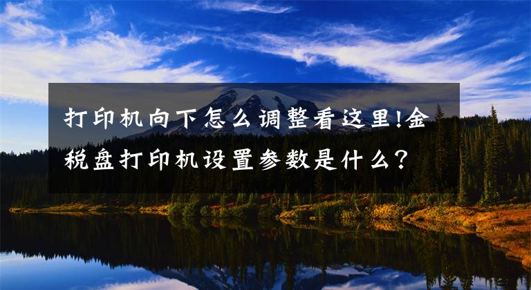 打印機(jī)向下怎么調(diào)整看這里!金稅盤打印機(jī)設(shè)置參數(shù)是什么？