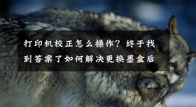 打印機校正怎么操作？終于找到答案了如何解決更換墨盒后打印重影問題