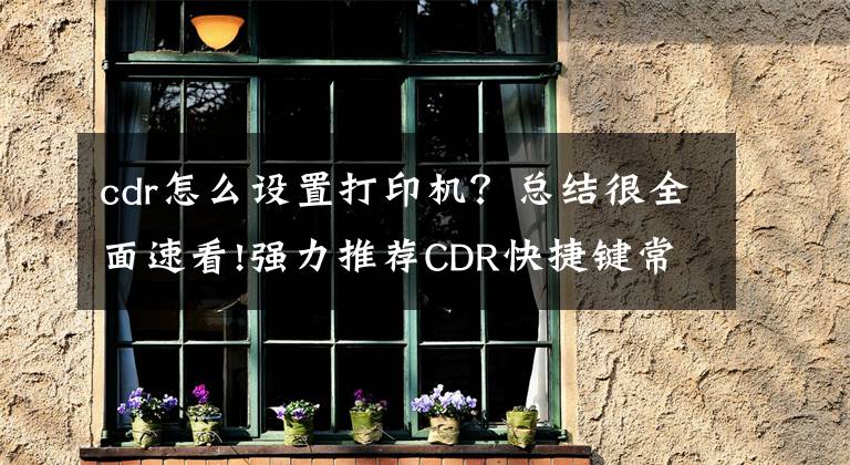 cdr怎么設(shè)置打印機(jī)？總結(jié)很全面速看!強(qiáng)力推薦CDR快捷鍵常識(shí)小技巧大全，記得收藏